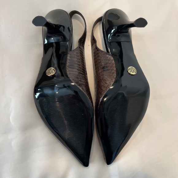 J. Renee Luxe Chestnut Brown Rosa Belly Snake 8M Heels *NWT* - Picture 5 of 5